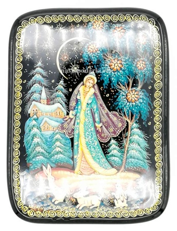 Шкатулка Холуй "Снегурочка" 10х8 см. арт. 5674223