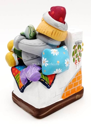 Емеля на печи Ковровская игрушка 12х7 см. 