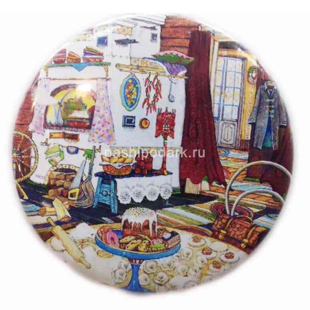 Магнит в подарок "Деревенская изба" 8х8см Арт. 140219233