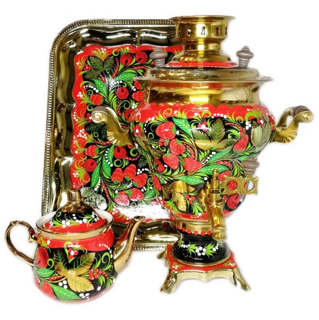 Самовар электрический расписной 3 литра "Хохлома" арт. 952622 