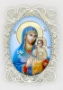 Иконка Ростовская финифть Богородица 6х4 см. арт. 436322