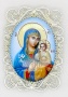 картинка Иконка Ростовская финифть Богородица 6х4 см. арт. 436322 