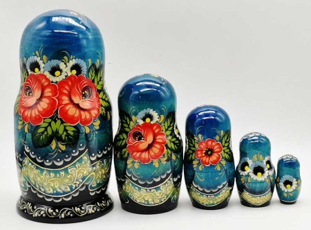 Матрешка "Зима" 19 см. 5 мест арт. 74198