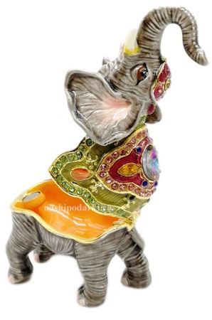 Шкатулка Фаберже слон 8х7 см. арт. 437421 