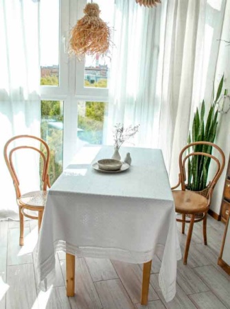 СКАТЕРТЬ ДОМОТКАНАЯ "БИСЕР" 220х150 см. Артикул с-375 