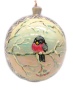Елочный шар деревянный, открывающийся 8 см. арт.