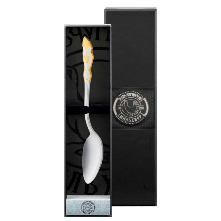 Ложка столовая "Герб" с позолотой в футляре Артикул: С25008/8 