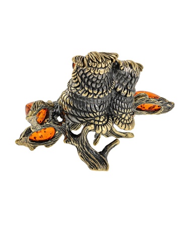 Птицы Совушки вместе навсегда на ветке 75х55 мм. арт. 2792