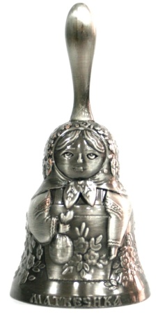 картинка Колокольчик-матрешка металлический арт. 034M0ATN магазин подарков