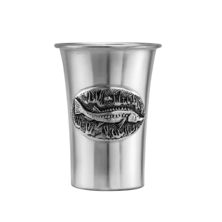 Стопка "Осетр" посеребренная с чернением Артикул: КМ158СТ06 