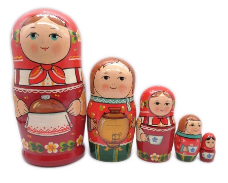 Матрешка Сергиево-посадская  5 мест 16 см. арт. 783989