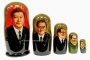 Матрешка президенты 5 мест 18см арт. 321178