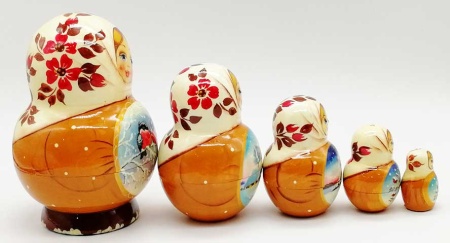 Матрешка "Снегири" 12 см. арт. 65337