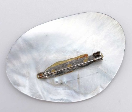 Брошка перламутр "Ландыши" 4х5 см. арт. 76211 