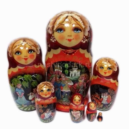 Матрешка Сказка 22см 7 мест арт. 1018027  Матрешка Сказка 22см 7 мест арт. 1018027
