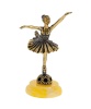 Фигурка из латуни с янтарем Балерина №4 50х75 мм. арт. 1326