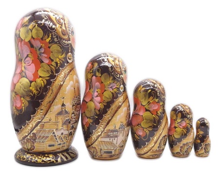 Матрешка Москва 19 см 5 мест арт. 682229