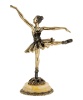 Фигурка из латуни с янтарем Балерина большая 3 95х115 мм. арт. 2560