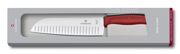 Нож сантоку Swiss Classic 17 см, с рифленым лезвием VICTORINOX 6.8521.17G 