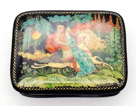 Шкатулка палех "Васелиса прекрасная" 11х8см арт. 83322 