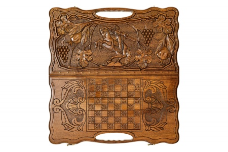 Нарды резные "Всадник" с ручкой, Haleyan Артикул: kh013  Нарды резные "Всадник" с ручкой, Haleyan Артикул: kh013