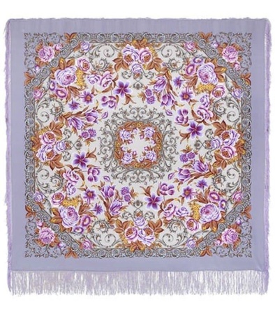 Платок  Шелк Королевский бал 130х130см 1470-1  Платок  Шелк Королевский бал 130х130см 1470-1