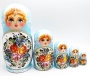 Матрешка цветы 17 см. 5 мест арт. 9186112
