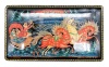 Шкатулка палех "Тройка" 17х11 см. арт. 557457