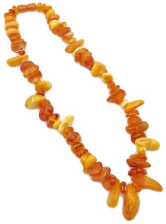 картинка Бусы из янтаря "Фрагменты" 60,1гр. 47 см. 89900194 магазин Янтарь