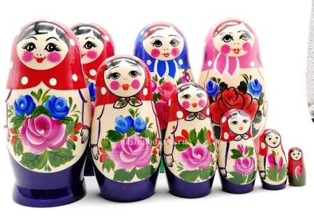 Матрешка семеновская Нетрадиционная 6 мест 14 см. арт. 867645
