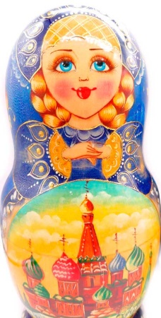Матрешка высокохудожественная Москва 20 см. 5 мест арт. 463611