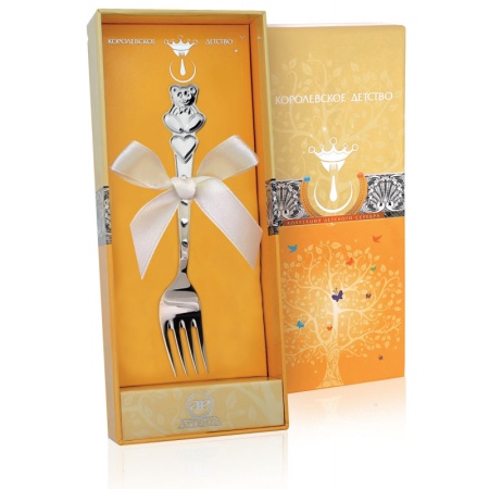 Вилка детская "Мишка с сердечками" Артикул: 417ВЛ05001, магазин 