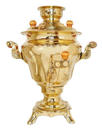 картинка Самовар электрический 2.5 литра "Латунь-золото" арт. 9942622 Москва