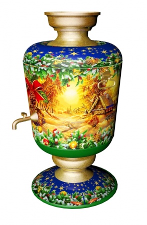 САМОВАР с чаем  "ЗИМНЕЕ УТРО", 75 ГР. арт. 573223