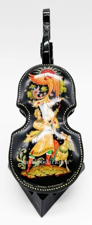 Шкатулка скрипка Жар-птица 15 см, арт. 5474583 