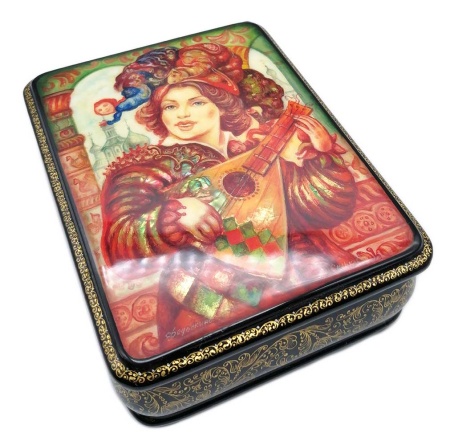 Шкатулка авторская "Скоморох" 13х10 см. арт. 732229