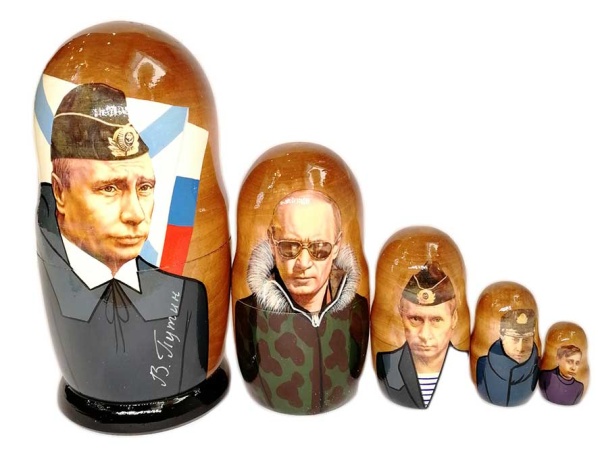 Матрешка "Путин в пилотке"  18 см. арт. 564321