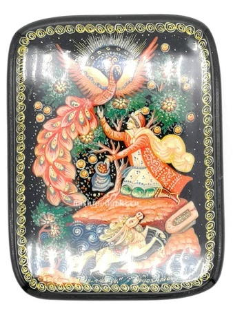 Шкатулка Палех "Жар-птица 10х8 см. арт. 5674224 