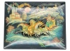 Шкатулка лаковая "Тройка" 12х10 см. арт. 563448