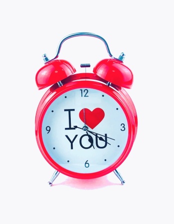 Будильник средний "I love you" (красный) Артикул: 4224 