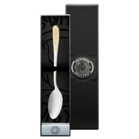 Ложка столовая "Визирь" с позолотой в футляре Артикул: С223608/8 
