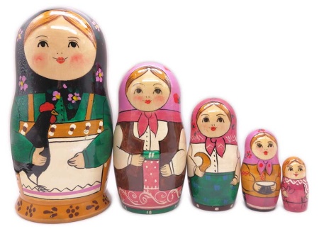 Матрешка Сергиево-посадская  5 мест 18 см. арт. 92622298