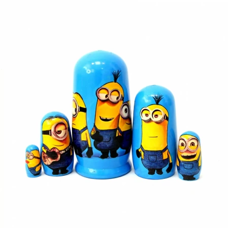 Матрешка Миньоны 5м 17см. 5 мест арт. 5887423