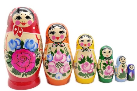 Матрешка семенов 6 мест 13 см. арт. 5698653  Матрешка семенов 6 мест 13 см. арт. 5698653