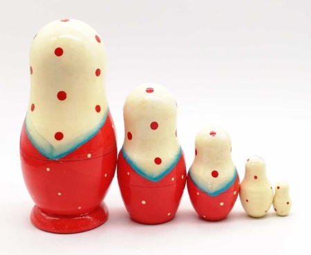 Матрешка "Снегирь" 15 см. 5 мест арт. 963121