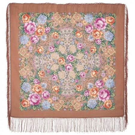 Павлопосадский платок «ВОЗДУШНОЕ НАСТРОЕНИЕ» 1661-16  Павлопосадский платок «ВОЗДУШНОЕ НАСТРОЕНИЕ» 1661-16