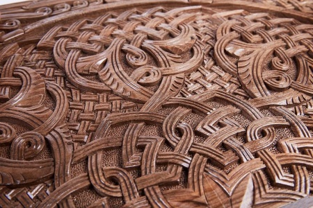 Нарды резные "Орнамент 3" с цельным рисунком, Mkhitaryan Артикул: DM015 