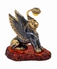 Фигурка из латуни с янтарем Грифон 55х55 мм. арт. 1114