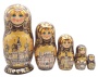 Матрешка Москва золотая 19 см. арт. 57822