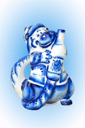 ШТОФ ПОЖАРНЫЙ гжель 160*125*260 V-0.7л. арт. 457522